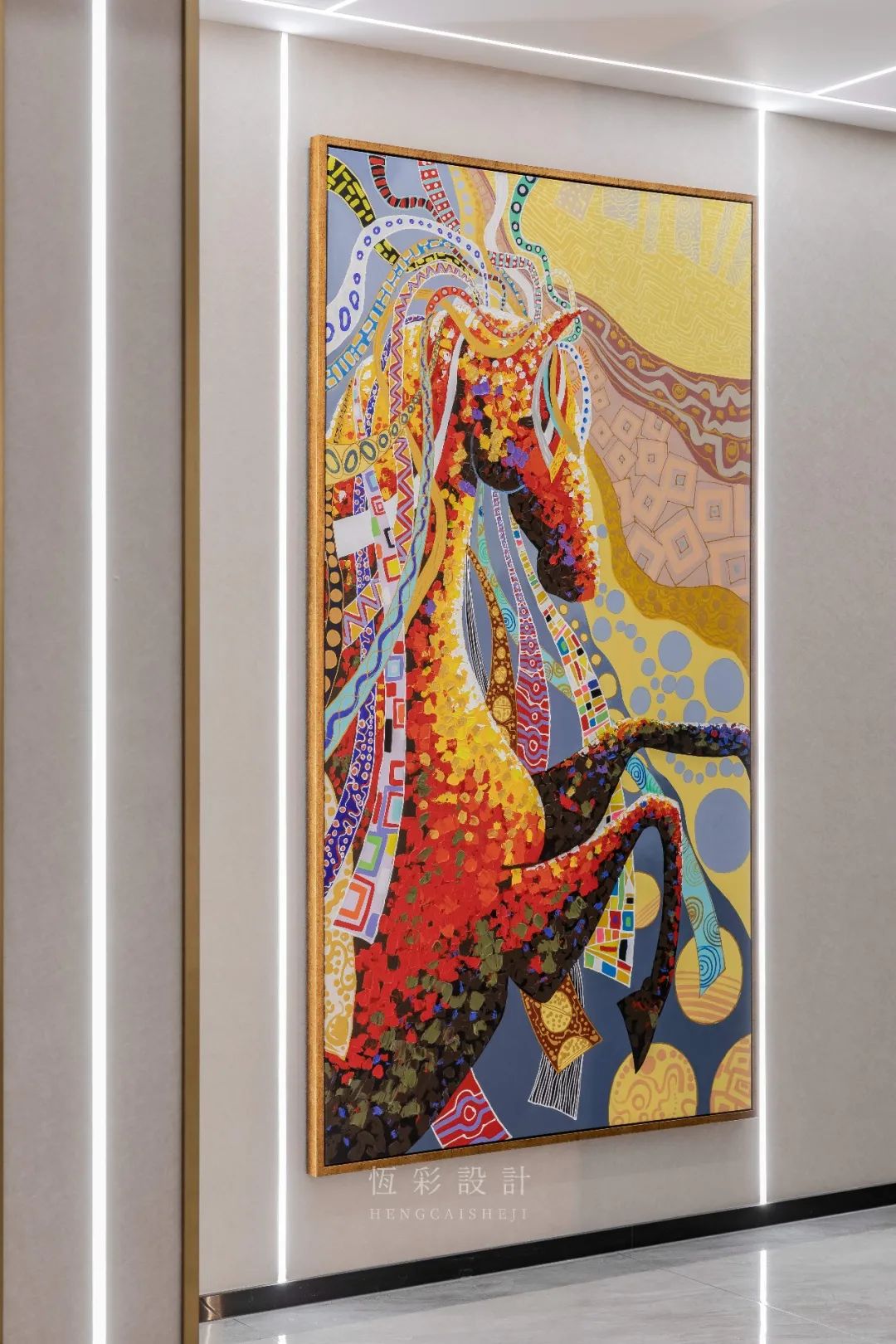 杭州轻奢风格大宅装修效果图 临江花园180方轻奢风装修案例客厅7.jpg