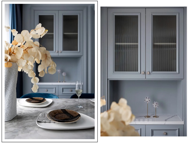 杭州全案设计140平米装修成现代轻奢风格金色时光装修案例